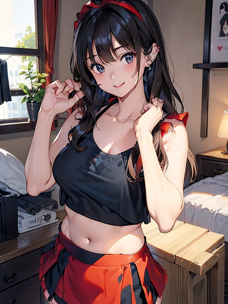 Highest quality、Elementary school student bra、Beige shorts、Cute appearance、Stretch your legs in the room、Armpit sweat、Grass、Ecstasy face,(Attractive person), (girl1), (Highly detailed face, profile) , (日本のgirl), Slightly round face, (Tan brown face:1.6), cute, Big eyes、2d,Highest quality,(masterpiece),(((Whole body image:1.8))),(((See yourself on screen from head to toe:1.6))),,(long hair:1.6),(bangs:1.6),((black hair, red streaked hair:1.5)),(Healthy brown skin:1.8),((Denim Hot Pants:1.9)),Leather Belt,(Red Bikini:1.4),(back:1.8),Shining bare feet,barefoot,Beautiful brown eyes,(Attractive thighs:1.6),Sloppy body type,Sandy beach with sea view,Get drunk,Upward glance,cheeks are bright red,あざとcute,Sleeping face like an angel,A big smile,幸せそうなprofile,Close both eyes,Erotic look,Large drops of sweat all over the body,humid,Waistline、My Room、(Lie face down on the bench:1.6),(Angle shot from the side:1.2),Back view, Close your sexy legs,(sole:1.3)、Heel,Ankle、Raise one leg