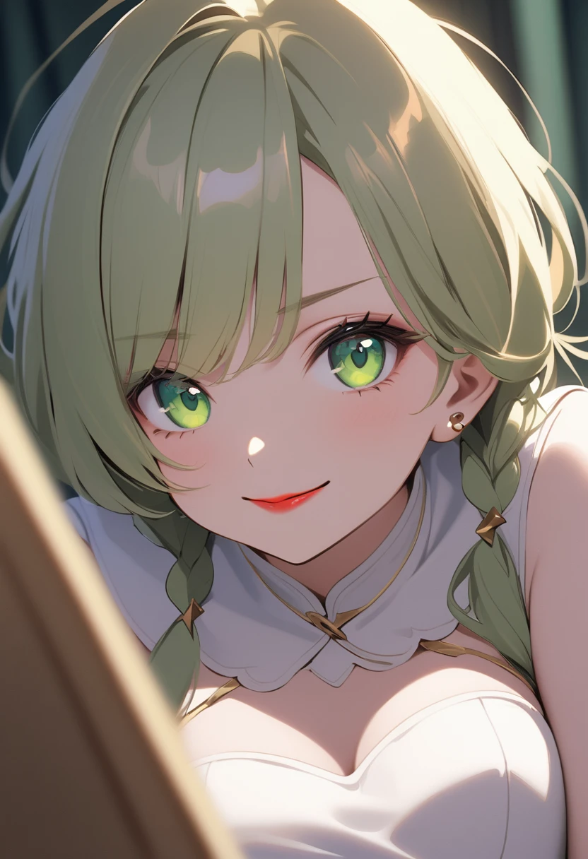 masterpiece, best quality, ultra-detailed, Potrait of beautiful MitsuruDS, breasts, , volumetric lighting, best quality, masterpiece, intricate details, tonemapping, sharp focus, hyper detailed, trending on Artstation,