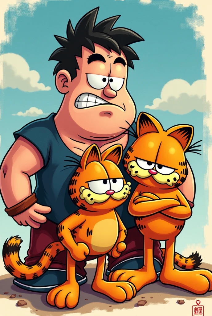 solo, (lion), two heads one body, (adult male, 50 year old male, (detailed eyes:1.2, cartoon eyes), (by pixar, by dramamine, by disney), (burly, manly, beefy, obese, red hair, black hair)), garage background, (shirtless, black athletic shorts, bulge), correct hands, (yellow eyes, correct eyes, detailed eyes), (ultradetailed, best quality, detailed masterpiece, highly detailed masterpiece, 4k, professional cartoon), ((natural pose:1.3, sitting on couch:1.3, annoyed faces:1.3, arms over couch:1.3, eye contact:1.6)), (((dadbod))), ears, ((talking:1.3, speech bubbles:1.3))