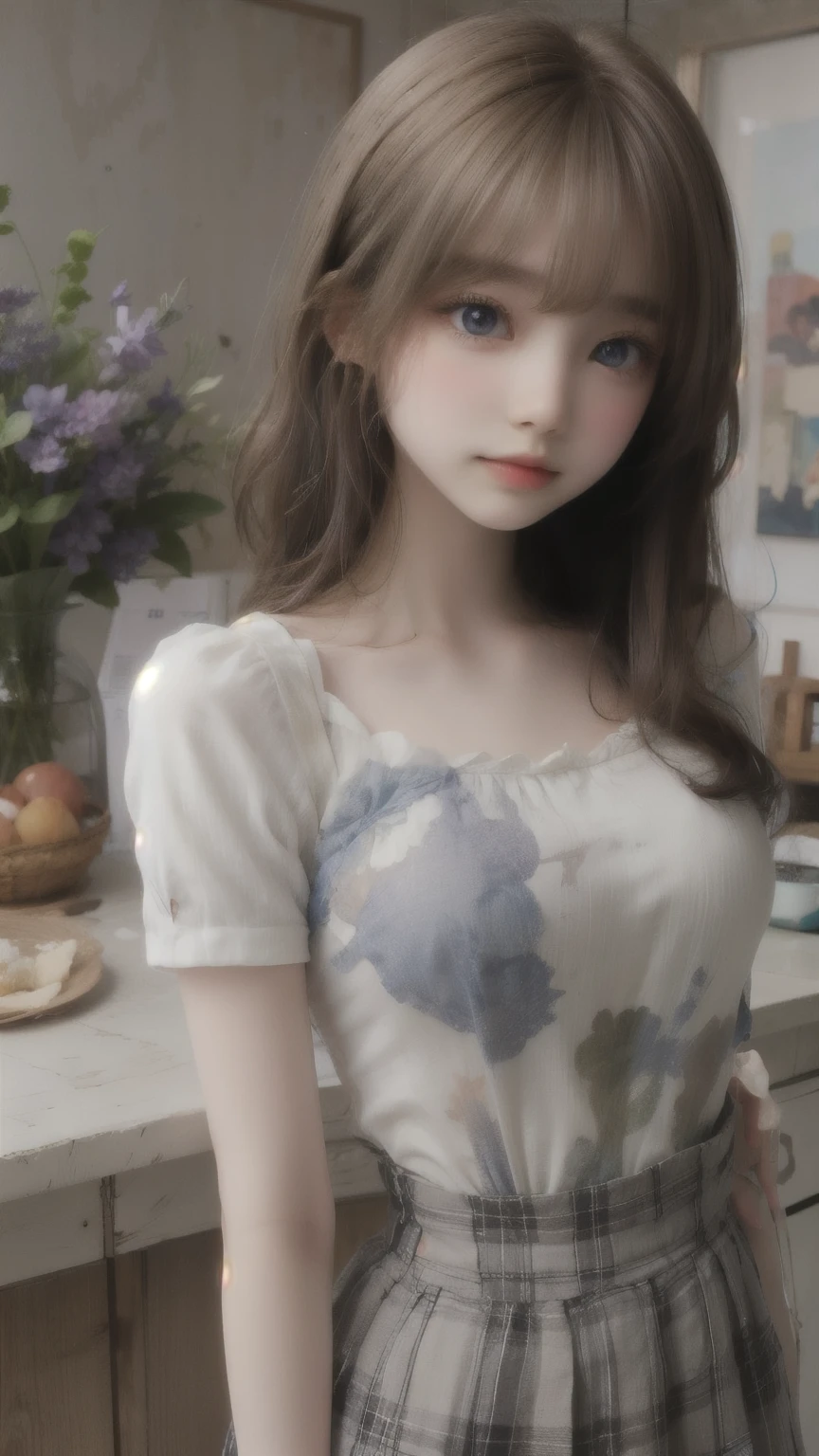 ((masterpiece, Highest quality, Super Definition, High definition)), alone, beautiful girl, Shining Eyes, Perfect Eyes, , Blue Theme, Yukata, firework