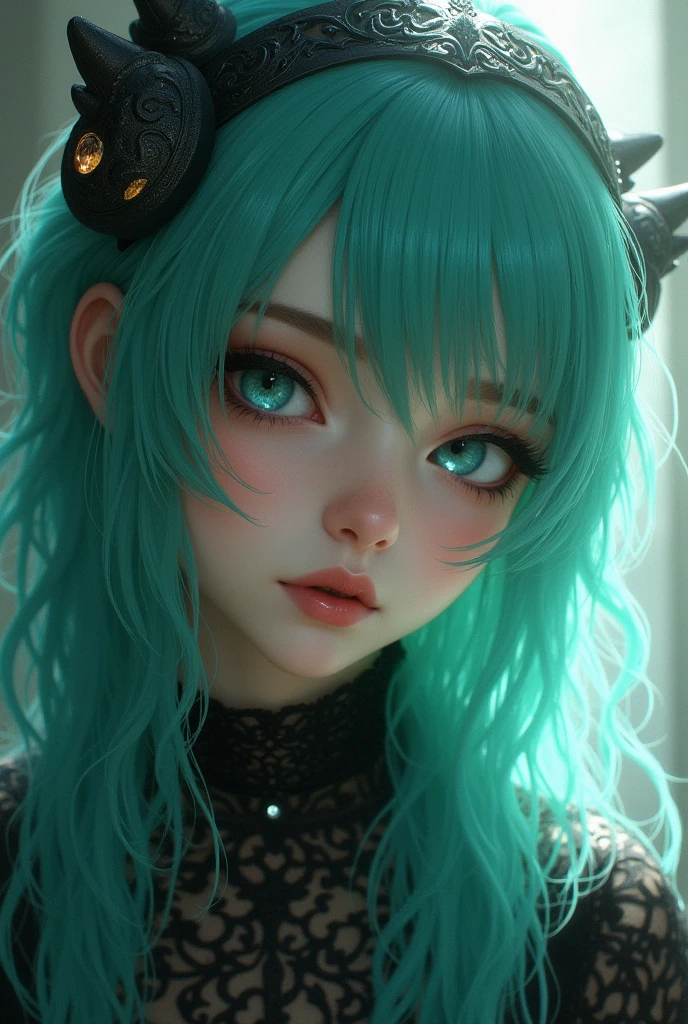 beauty, green pixie cut, blue eyes, amorous and lewd face, make-up, covered in tattoos, great proportion, shading effects, gradation magic effects, foggy filter effects, glitter effects, (ultra detailed, absolutely resolution, best quality:1.3), 2.5D, delicate and dynamic, artistic photography, hyper realistic, graphic CG digital art
