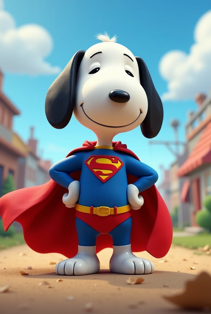 Snoopy,Wearing a Superman costume