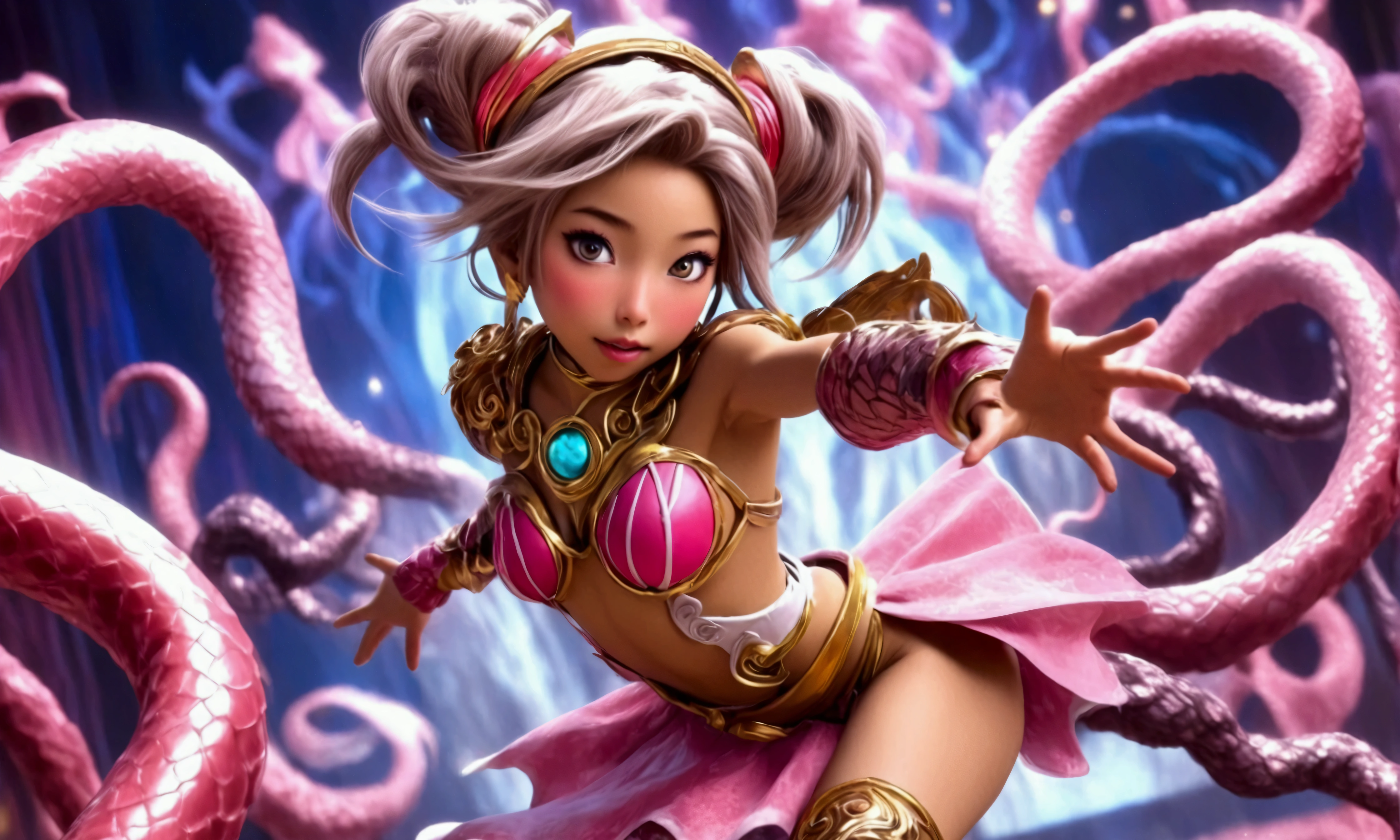 1girl, blood on face, angry, holding spear, (flying), chinese mythology,cloudy, detailed sky, abstract background, (flame_surge_style:0.5) girl swimmer,((girl with extremely cute and beautiful blonde hair)),

(large breasts:1.4),saggy breasts,(((very light blonde hair:1.35,straight hair,long hair:1.4,colored inner hair,ear breathing))),(((neon_pink_eyes:1.3))),intricate eyes,beautiful detailed eyes,symmetrical eyes,((fat)),(((lustrous skin:1.5,bright skin: 1.5,skin tanned,shiny skin,very shiny skin,shiny body,plastic glitter skin,exaggerated shiny skin,illuminated skin, wet legs))),(spider lower abdomen,narrow waist,wide hip,athletic body,inflated legs,detailed body,(detailed face)),

cute,slutty,seductive,erotic,(((nsfw))),

zettai ryouiki,((one-piece_swimsuit magenta,wearing a one-piece_swimsuit outfit:1.3,swimsuit type spacesuit,magenta armor swimsuit:1.3)),((wet clothes,intricate outfit,intricate clothes)),

(dynamic pose:1.0),embarrassed,(centered,scale to fit dimensions,Rule of thirds),

cyberpunk city by the ocean at night, with bright neon signs and dark stormy clouds and puddles, scenery:1.25,

artistic photography,(photography taken by sldr),highres, sharp focus, (ultra detailed, extremely detailed), (photorealistic artwork:1.37),(extremely detailed CG unity 8k wallpaper),((synthwave background theme)),(((vibrant colors))),(intricate background),(masterpiece),(best quality),