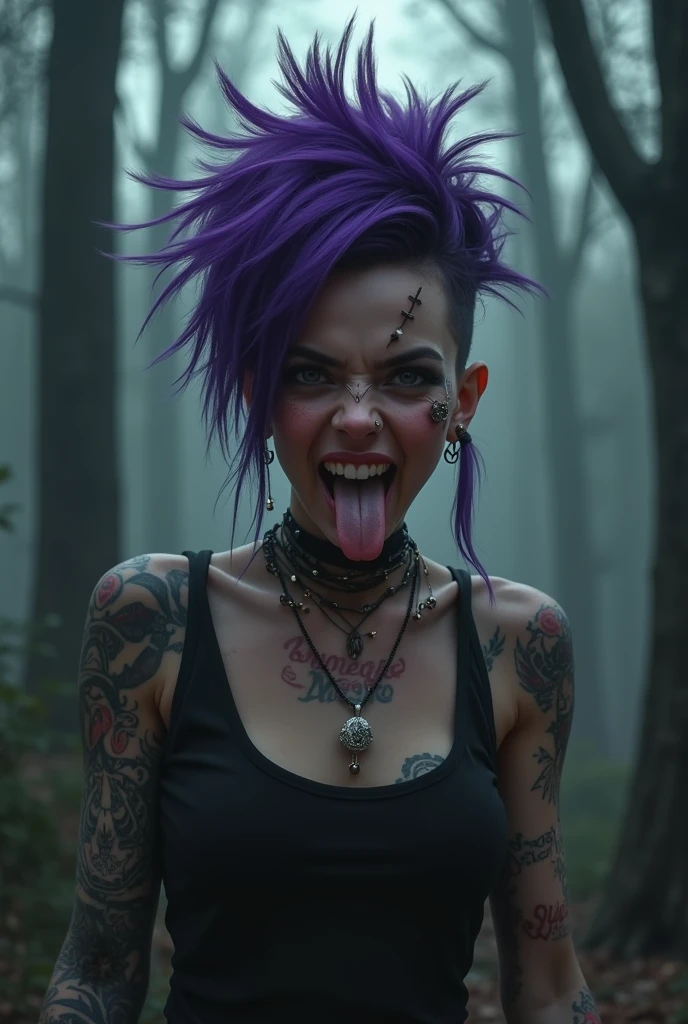 cinematic film still a sexy pretty redhead young female thief rogue in see through leather armor relaxing in the forest near campfire with tongue out and ahegao face, green eyes, (view from above:1.2), (profile:1.8), (from side:1.8), (from aside:1.8), (half-turned:1.8), ¾, bukkake, cum, facial, fantasy, rpg <lora:MS_Real_Bukkake_Lite:0.6> <lora:TonguesAndAhegaoV1:0.8> <lora:fantasyV1.1:0.55> . shallow depth of field, vignette, highly detailed, high budget, bokeh, cinemascope, moody, epic, gorgeous, film grain, grainy