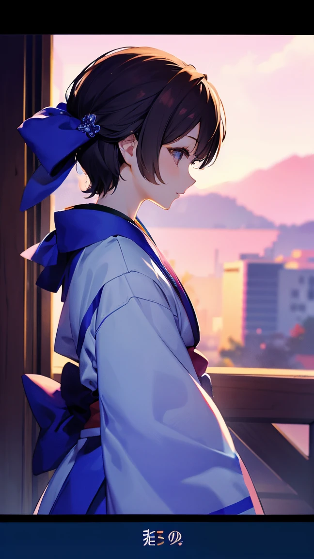 High resolution、girl、kimono、 profile image