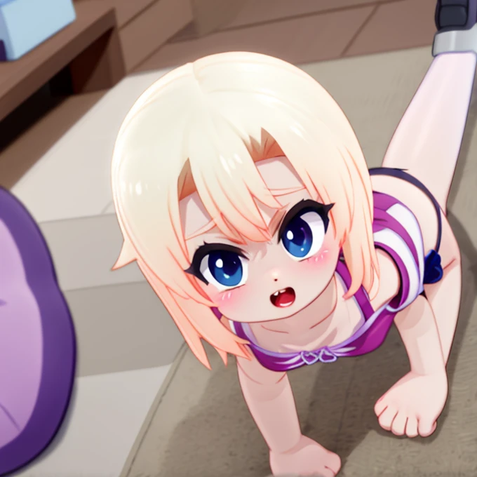 超be familiar with,masterpiece,highest quality,stage,sp@dim light,dancing,1 girl,(Chibi),shigure ui (vtuber) ,short hair,light brown hair,twin tails,hair intake,green eyes, ,bangs,red school bag,black sleeveless pinafore dress,white shoes、(One Asian boyish girl)、(cute:1.2)、Very beautiful 14 year old girl manga、nice smile、cheeks are red、(high detail skin: 1.2)、Photorealistic anime girl rendering、Realistic anime 3D style、cuteボブカット、beautiful brown hair、intense black eyes、strong eye highlights、(be familiar with、Medium chest)、perfect anatomy、hair is dirty、old style sportswear、((Leotards that show through sweat))、((wet condition))、from below、((from the front))、showing off her pink leotard、small area sportswear、Angle from feet、from belowの角度、((from below見上げるアングル、show off your crotch))、studio with mirror、volume lighting、soft light、bright、neon、bright色、watercolor painting、