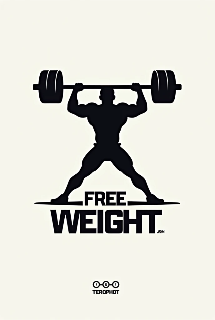 Logo with a man and a woman for a gym with the name Olimpus In black and white
