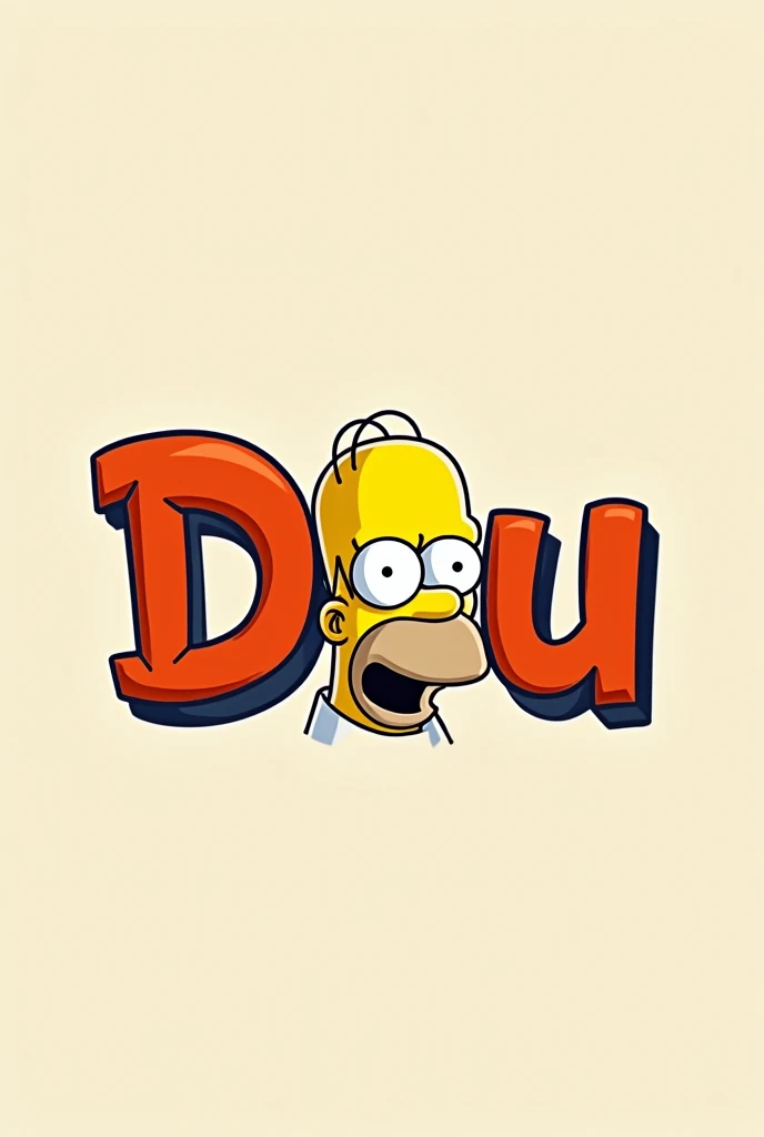 Create a company logo that says DOU just like that Dou and that has Homer Simpson 