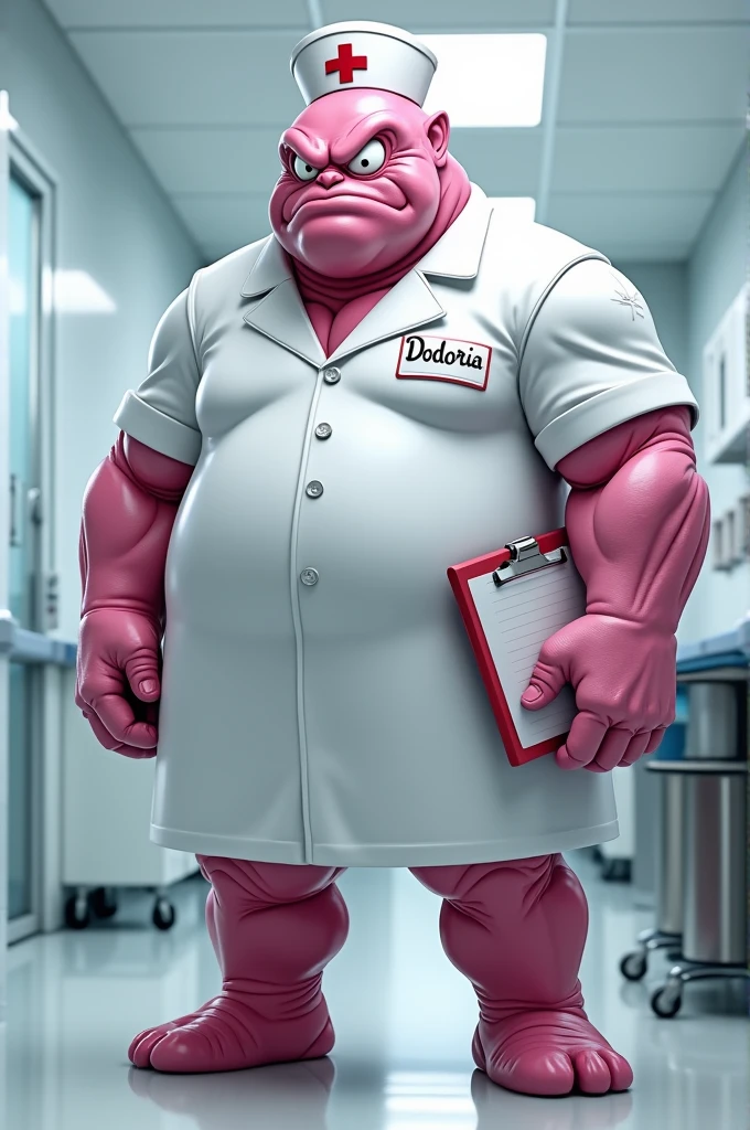 Photorealistic nude couple of a nurse lifted up HIGH in lap of standing HYPER MASCULINE ,HYPER WIDE HYPER GIGANTIC HYPERMUSCULAR HYPER VEINY guy with hyper penis and testicles , rough sex , semen exploding . breeding BELLY bulge .BIOLOGY LAB 