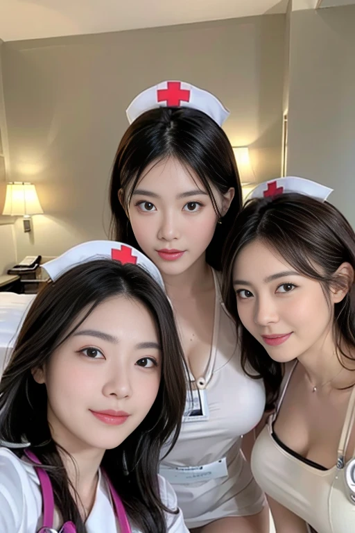 (Cute Korean nurse hugging her grandpa:1.2)(grin,smile:1.1)(Beautiful Sweat:1.1)(16K, RAW Photos, Highest quality, masterpiece: 1.2),(A cute bob cut with shiny brown hair) Super detailed, Super Resolution, (Genuine, Genuine photos: 1.37), Portraiture, High-resolution RAW color photos, Professional photos, Very detailed, 8k wallpaper, Very detailed CG Unity 8k wallpaper, solo,Very detailed beautiful girl, Very detailed faces, ((whole body)), beautiful woman, Huge breasts,(huge boobs:1.1) (Big Boobs:1.1), (Wearing a high-end nurse uniform),Korean Girls,(Idol-level beautiful gal)(Beautiful girl:1.1)(High-end nursing homes)(17 years old)(Nurse Costume:1.1)(Perfect Makeup:1.1)(NSFW:1.2)nursing care