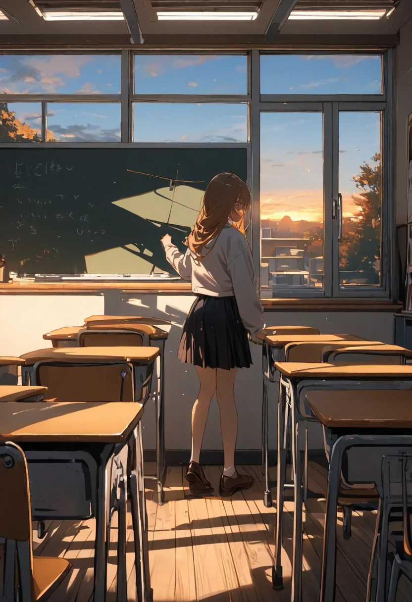 background,classroom,blackboard,evening