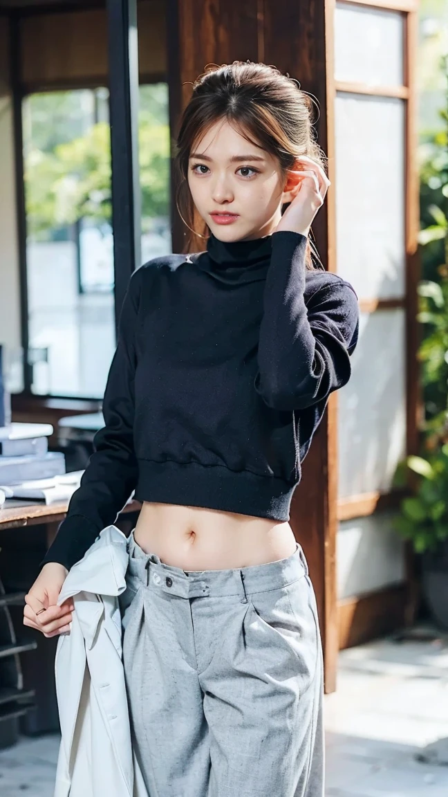 (NSFW), 1womanl, Solo, 24 year old, 7headed body, (cute face), (Ideal ratio body proportions), a miniskirt, (((Skirt lift))), (((skirt lift by yourself))), (((Lift the skirt with your hands to show your panties to the camera))), Sexy body, heavy wind, panties focus, Smiling smile, short-hair, Dark hair, small tits, A slender, Small buttocks, beauty legs, Skinny Legs, surrealism, Cinematic lighting, depth of fields, One-person viewpoint, F/1.8, 135 mm, nffsw, masutepiece, ccurate, ((Anatomically correct)), Textured skin, Super Detail, high details, High quality, awardwinning, Best Quality, hight resolution, 8K