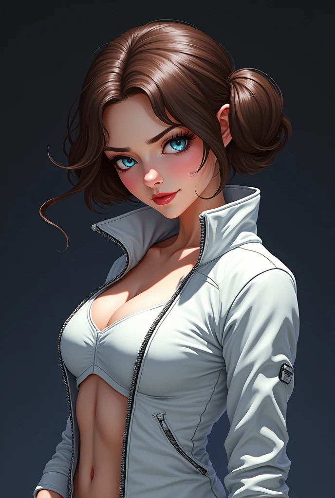 estilo de desenho animado:1.2), brasileiras Imagem de desenho animado de uma mulher , roupas sensuais , garota super fofa, authoritarian would be facial expressioncartoon style illustration, estilo de arte dos desenhos animados, estilo de arte dos desenhos animados, digital illustration style, design de personagens altamente detalhado, arte digital detalhada fofa, City fan art, design de personagem retrato, beautiful digital illustration, retrato de alta qualidade, arte em quadrinhos, retrato do design do personagem, white background Buso without clothes and medium breasts, beautiful and symmetrical body curves