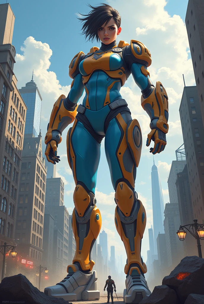 masutepiece, Best Quality, hight resolution,Realistic,Upper body,
1girll,Female Ultraman,an enormous woman,Mecha Ultraman, Looking at Viewer,Blue and gold power armor,full armor, (translucent:1.4),(Stance:1.1),biomechanical,
building background、Mini City,metal reflective, Dramatic Lighting,。.。.。.。.。.。.。.。.。.。.。.。.3D, super detailed, Octane Render,NSFW,(victory pose:1.3),(Cameltoe:1.2)、From below、Spread legs、show off groin,groin focus ,Spread legs,No hair,urban backdrop