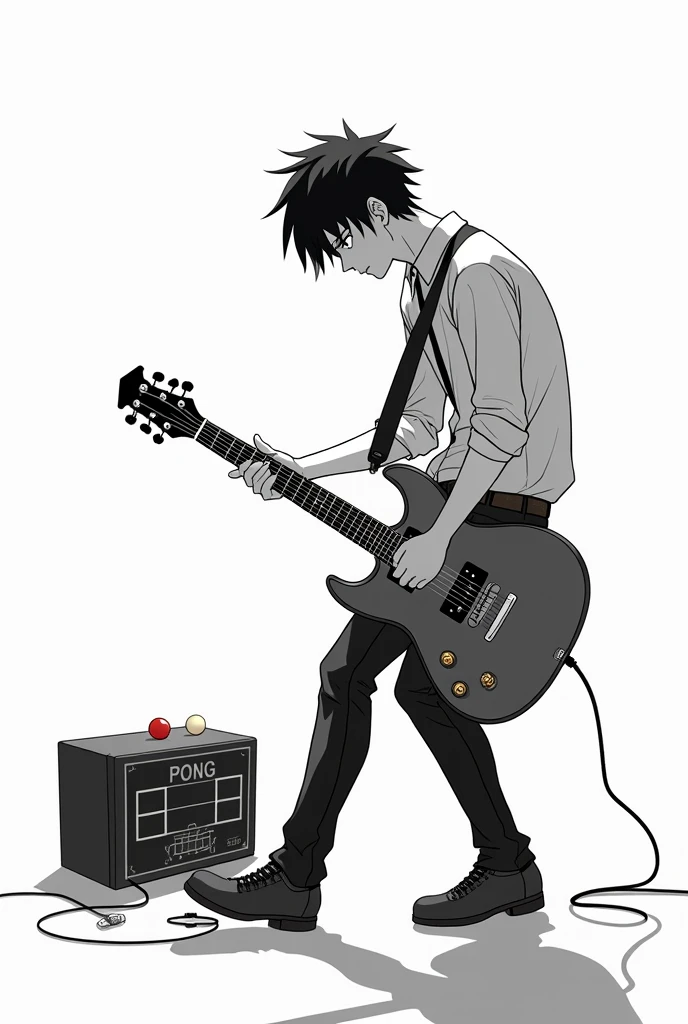 solo, Jujutsu Kaisen, Gojou Satoru, handsome, manly, sexy man, sensual, white hair, black blindfold, covered eyes, handsome smile, white shirt, black pants, mic, stage, concert, UHD, masterpiece, best quality, highres, super detail, anatomically correct, accurate