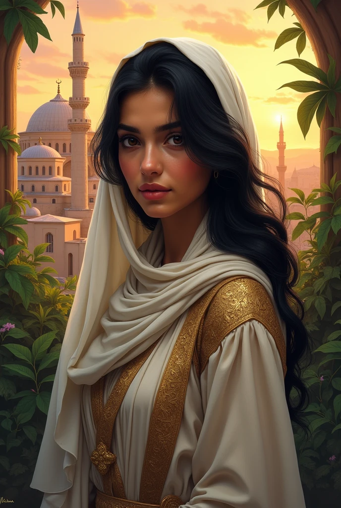 realistic ,masterpiece, best quality, girl, young angelina jolie, hijab, covered hair, covered clothes, no exposed skin, no exposed hair, portrait, photo_light, {{}}, ulzzang-6500-v1.1:0.8
