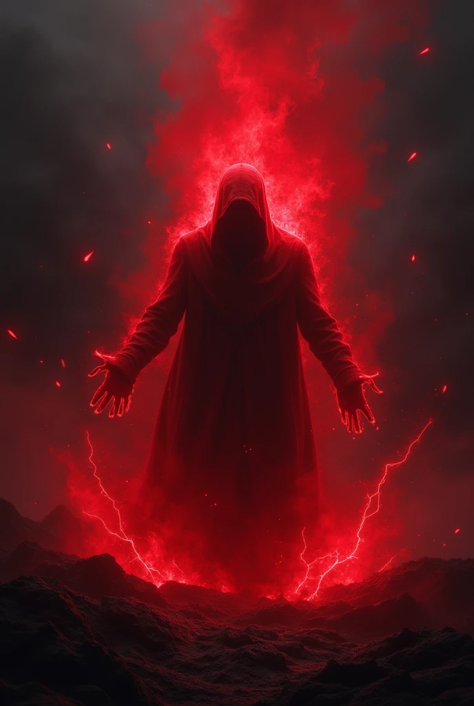 Red Chaos Magic Sorcerer, manifesting dark power