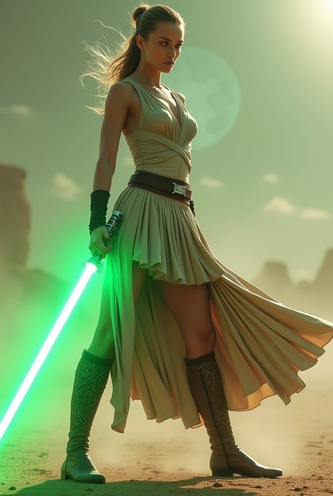 Incredibly beautiful naked woman Jedi