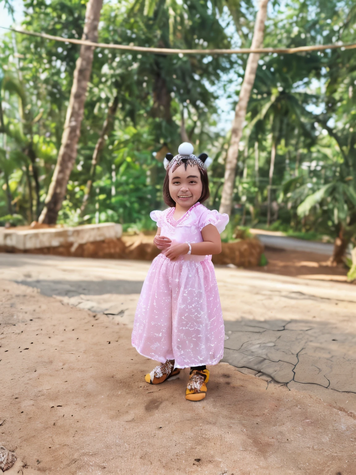 child girl, In the middle of the Amazon rainforest, Standing, corpo perfeito, cara bonita, sol no final da tarde, floresta densa, ultra alta qualidade, magia, misterioso, Realistic photo, Ultra HD | | , sorrindo, flower in hand