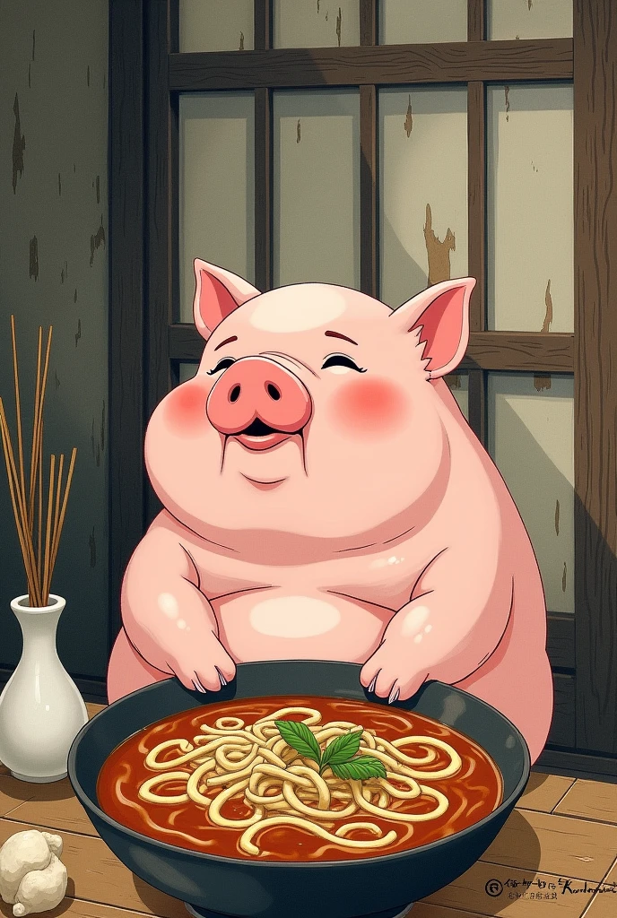 (masterpiece), top quality, excellent anatomy, shuimobi sim, (orc: 1 person), middle-aged, yawning face, short hair, fluffy hat, (Han clothes), (pig face 0.5), (wood: 0.5), green clothes, (wooden house: 0.2), (bamboo forest: 0.2), (stream: 0.2), (river: 0.2),