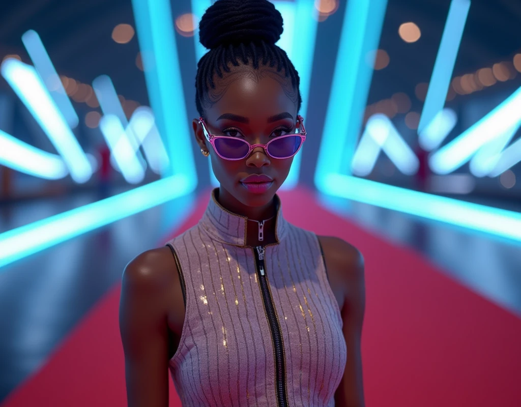a happy Black man wedding a black woman both wearing VR glasses and african designed clothes getting married, in a room full of virtual screens, shining with beautiful and vibrant light, with iridescent light, photorealistic image, ultra HD, cinematic lighting, art by Bella kotak, cgsociety 9, deviantart, unreal engine rendered, 32k, --auto --s2