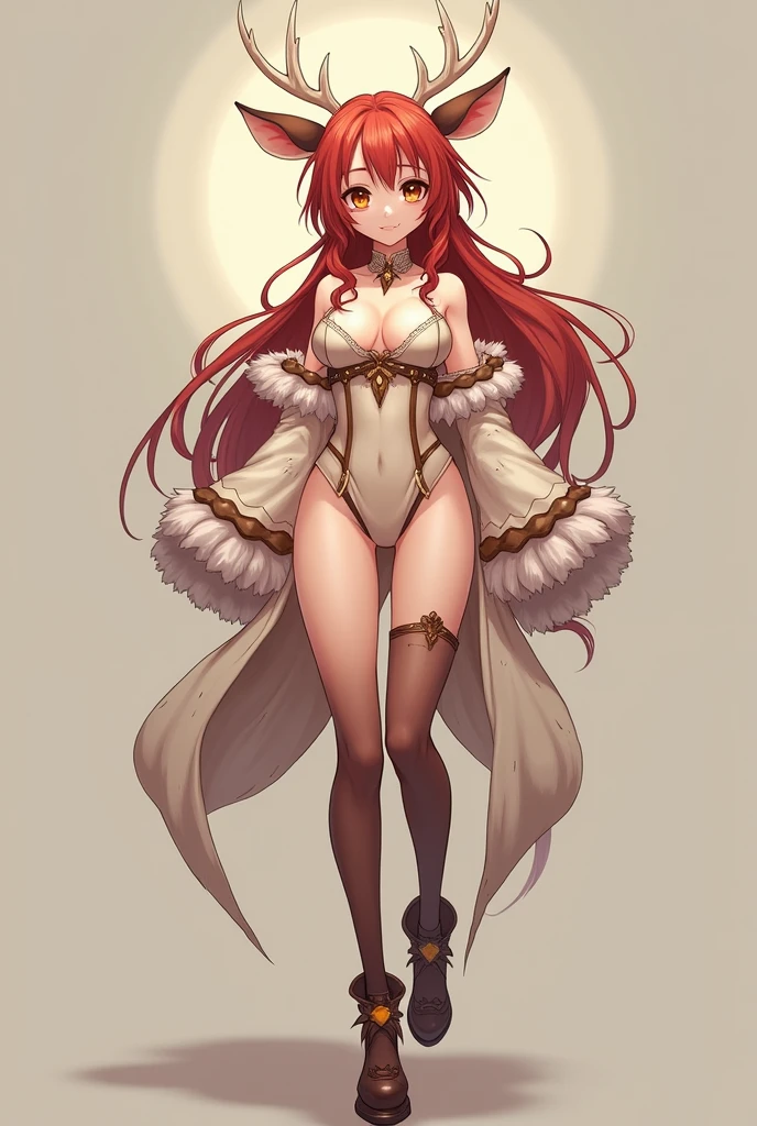 Hot anime girl with red hair