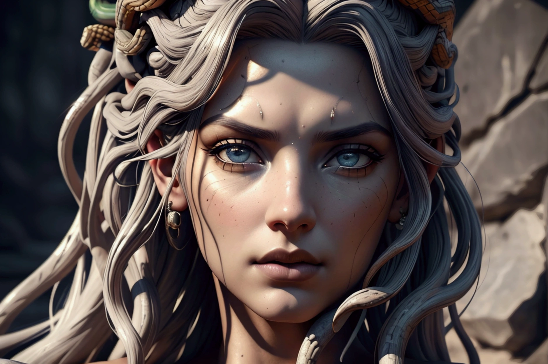 1 girl in a silver sexy exploration bikini, gorgeous woman, beautiful detailed eyes, beautiful detailed lips, extremely detailed eyes and face, long eyelashes, tentacle vines, alien landscape, man-eating plants, 50s sci-fi, cinematic lighting, dark moody atmosphere, vivid colors, photorealistic, highly detailed, 8k, best quality, masterpiece

