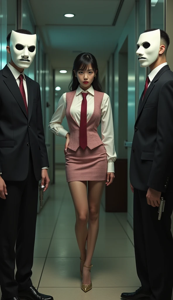 NSFW, top-quality、masutepiece、All women:2, Office hallway、Japan office worker comings and goings groups|(female only, All beautiful girls in their 20s、 {Naked|0.8, Wearing panties|0.7} In a business jacket {and skirts:0.5})、Detailed{faces, skins, Eyes, nase, Mouse}, POV, Abnormalities in daily life、Composition with depth