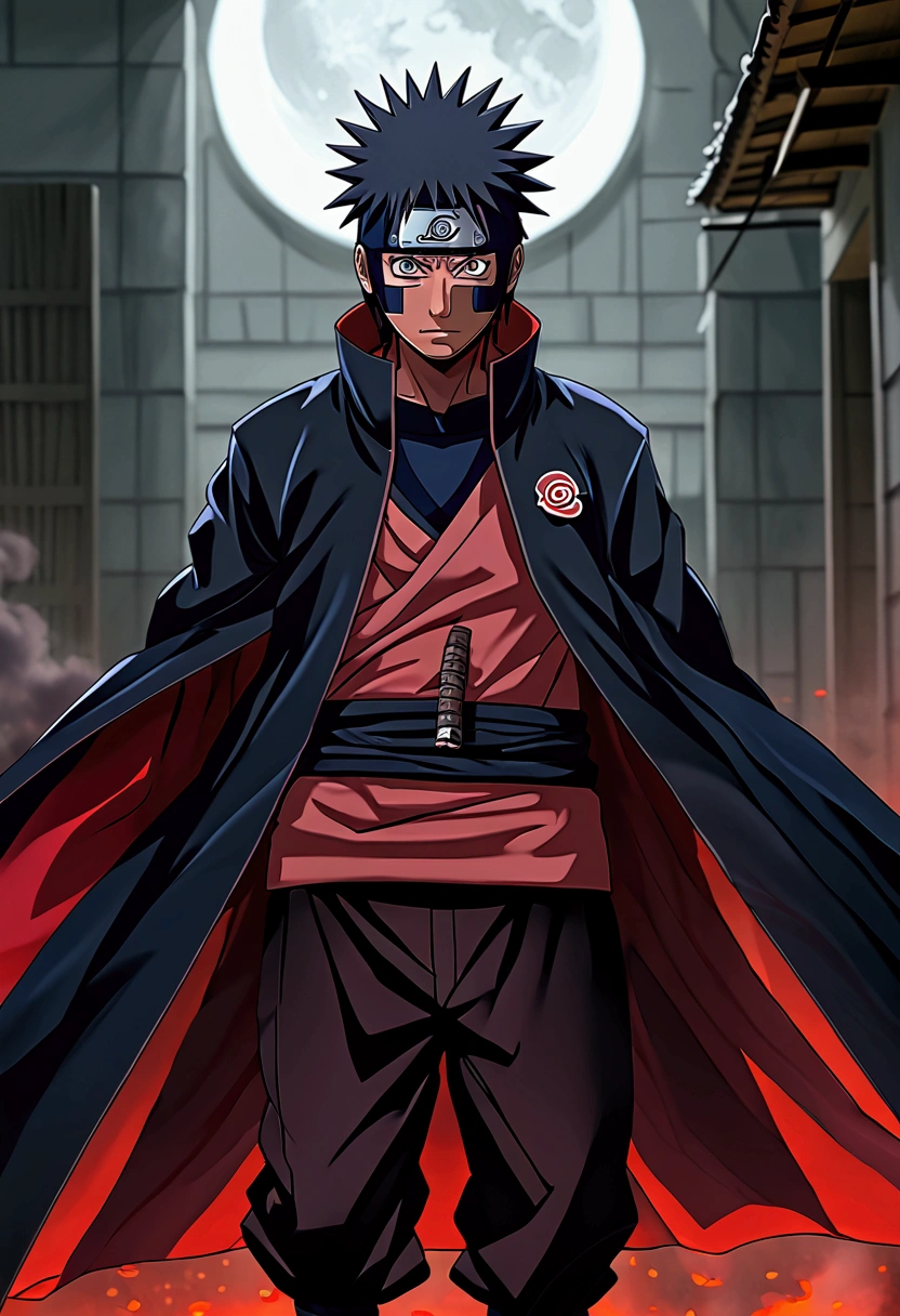 Obito uchiha in attitude pose with akatsuki dress
