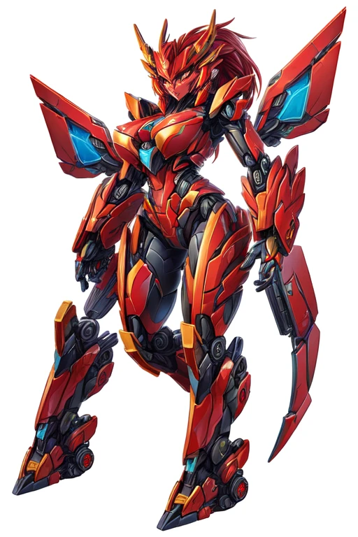 Female red dragon transformers autobots style