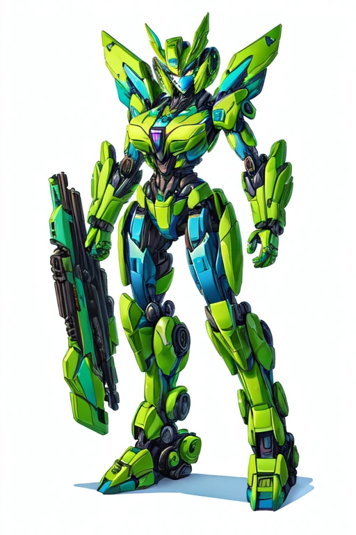 Female sarina green parrot transformers autobots style