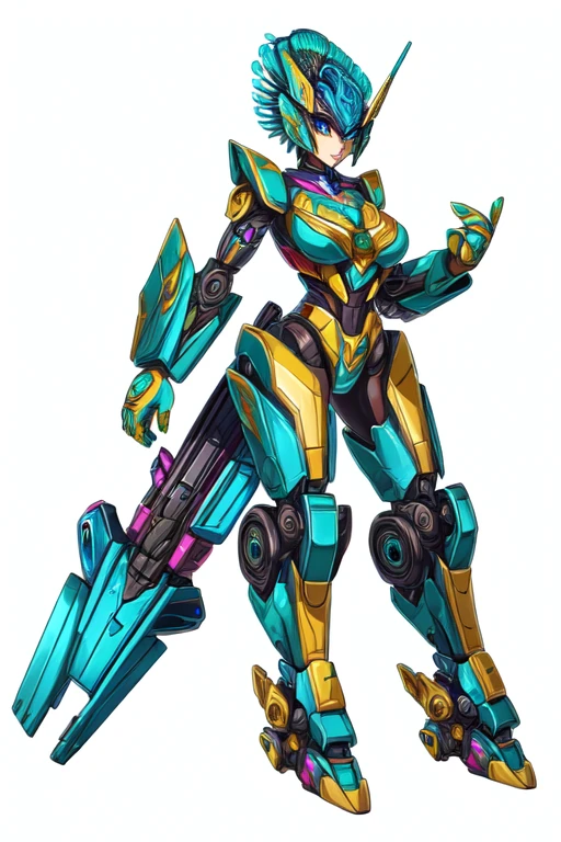 Female peacock transformers autobots style