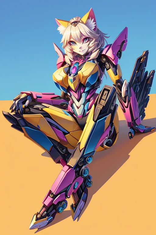 Female nice eyes cat transformers autobots style