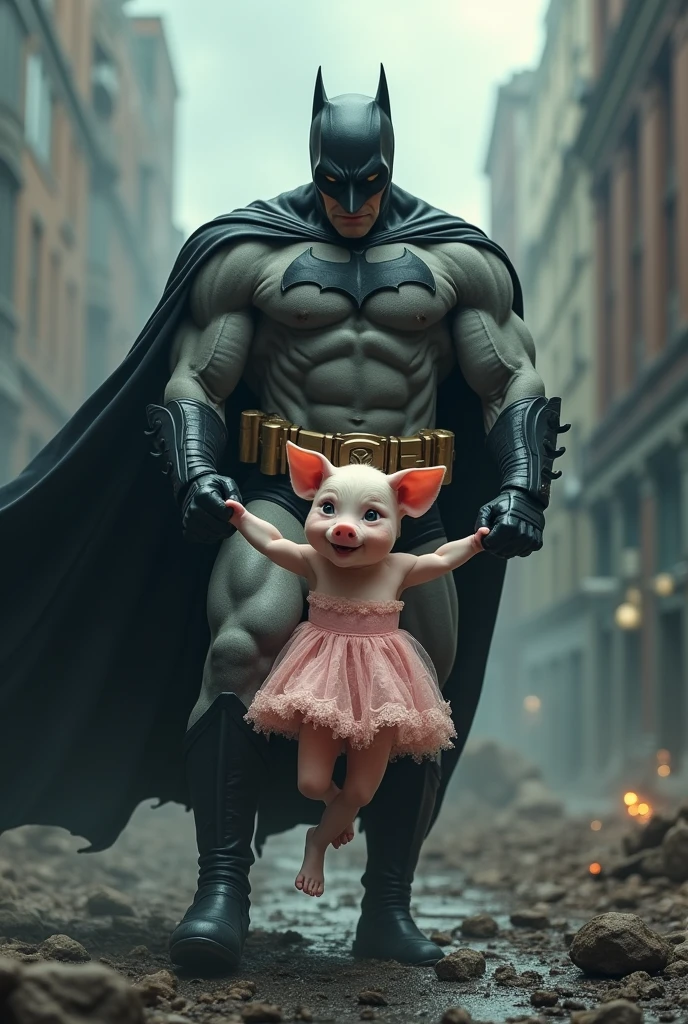 batman with the character from the hello kitty series kuromi