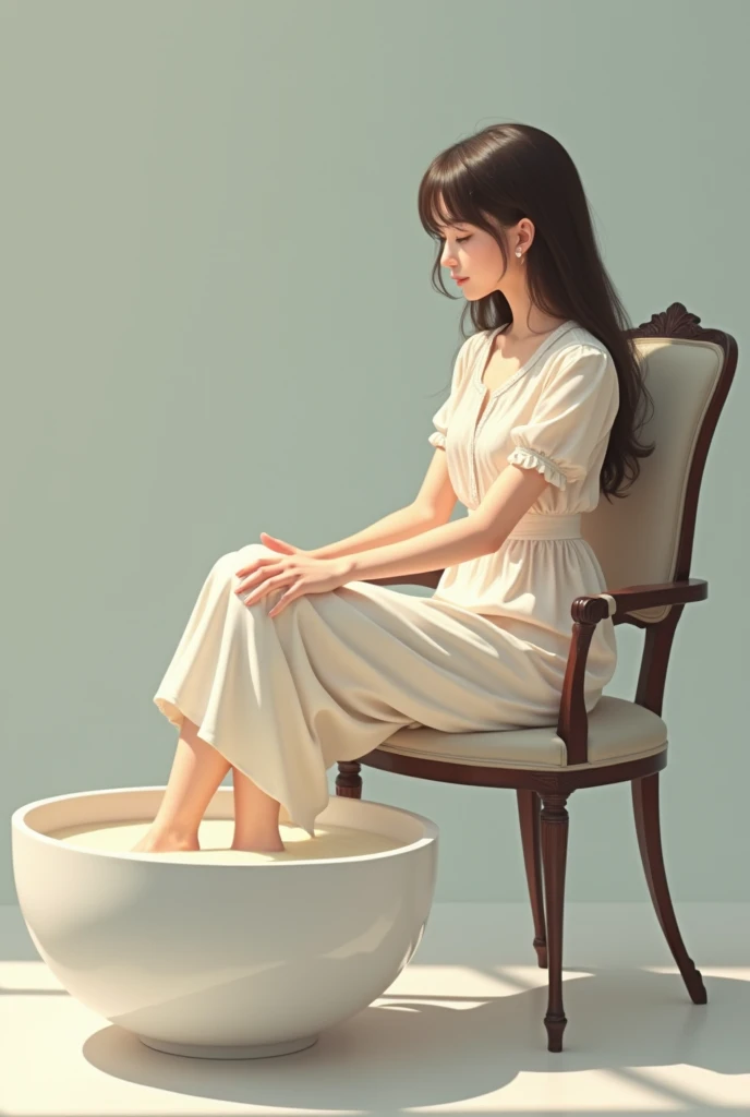 (Photorealistic),(Masterpiece),(ultra-detailed),a very pretty 20 year old girl who has not eaten for 10 years, extremely thin and frail, arm and legs extremely thin as a stick with no fat, extremely malnourished,smiling faintly, feeling but enduring extreme hunger, wearing a long and loose white silk dress, long hair,big eyes, extremely small face,have no fat,extremely weak,whole body,extremely feeble,sitting,legs and thighs extremely thin as arms,have almost no energy because she is extremely starving and malnourished, struggling to sit up,almost starving to death