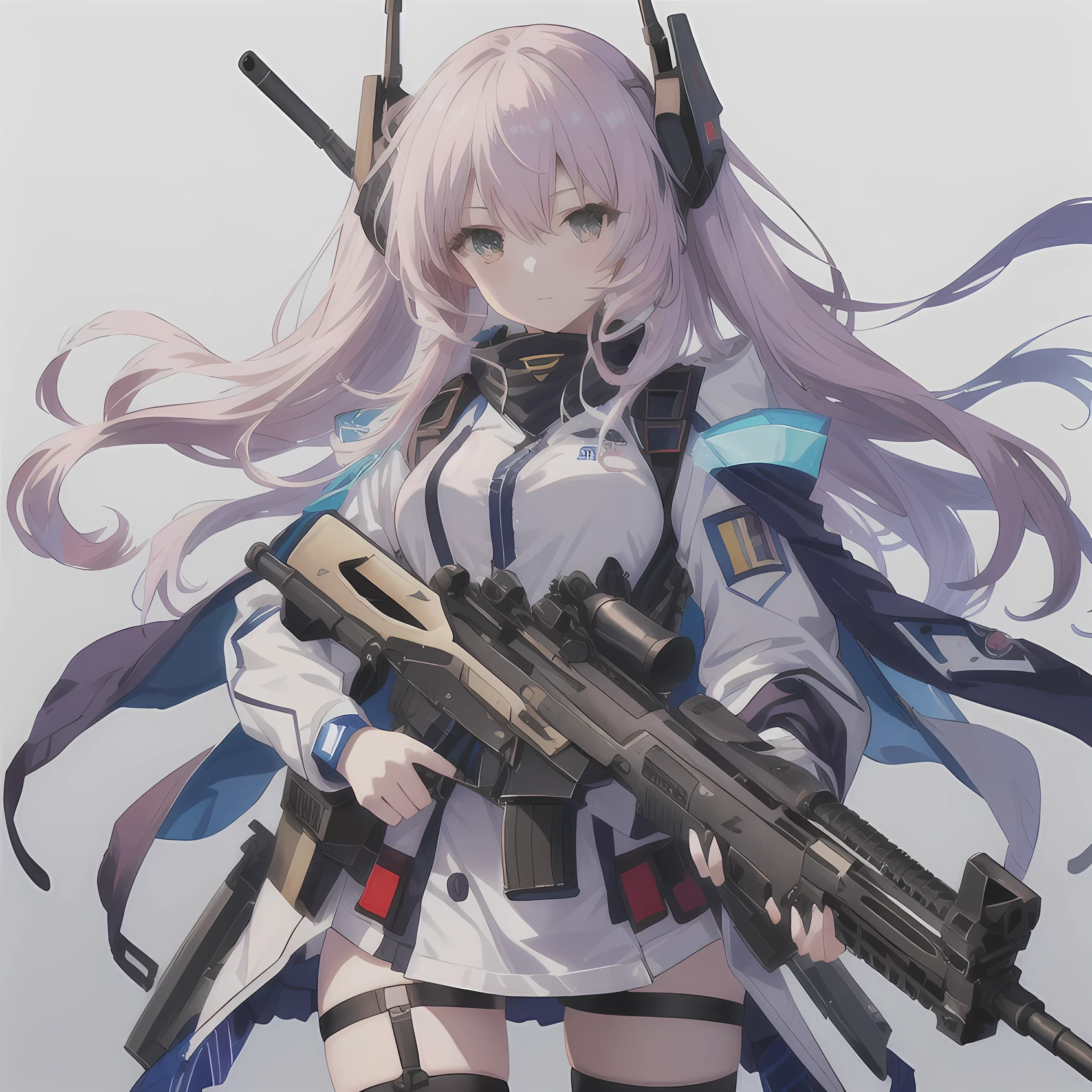 best quality, intricate details,  

1girl  pekora1, <lora:usadaPekoraHololive9_v10:0.8> 

 <lora:sniperTypeBarrettM82_v1:0.8> .50mm, 50mm, sniper, weapon, gun, holding weapon, camouflage,sniper rifle, outdoors,trigger discipline,masterpiece, scope,