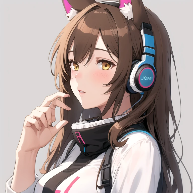 highest quality、masterpiece、High school boys
、Headphones in your ears、uniform、Brown Hair、