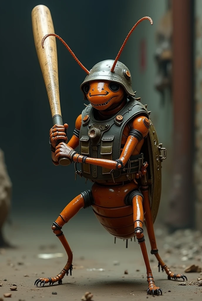 Wearing postapocalytic rugged clothes, A (photograph:1.4) of A handsome female lizard wearing paladin armor lying on a sheet in a clearing. A humanoid hybrid creature., made of scrap metal