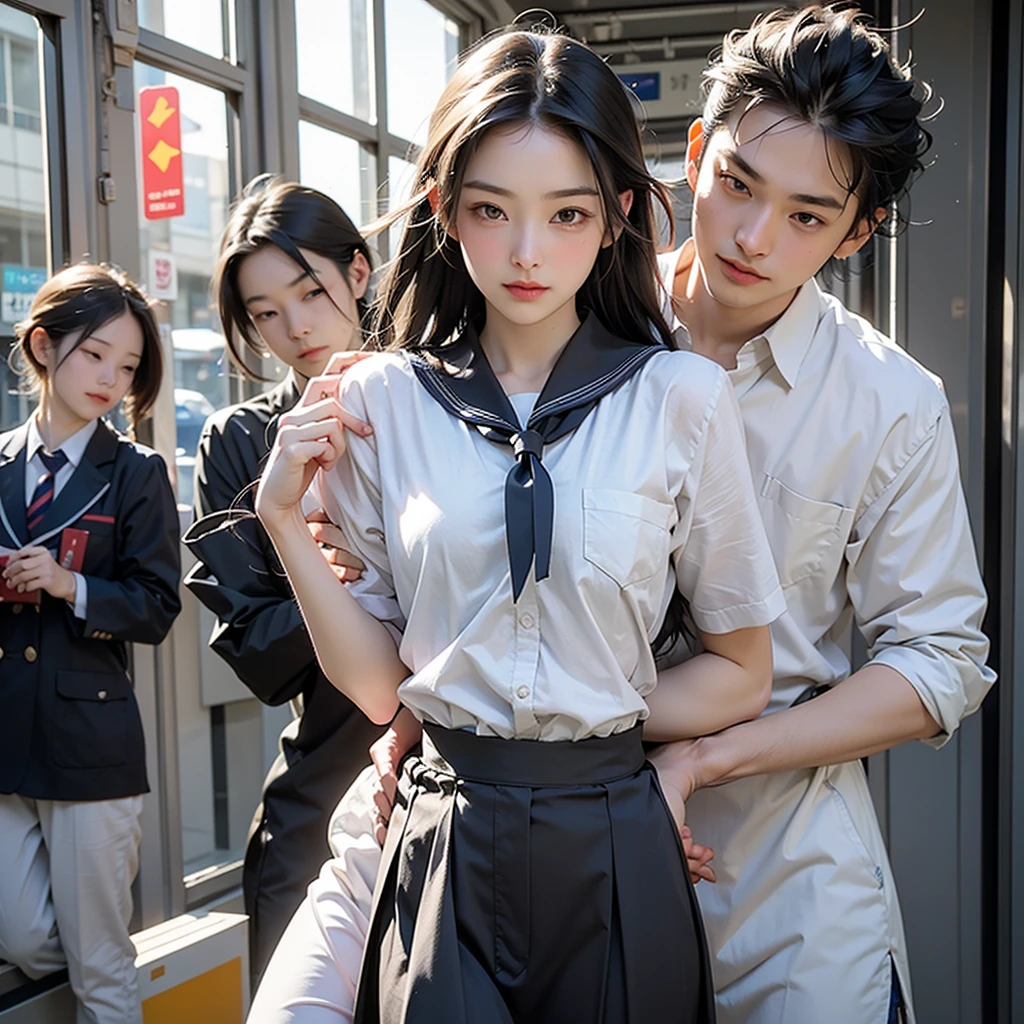 Overall bright pastel tones　Men and women embracing each other facing forward 1:1 、I love you、make out、Man touching woman、Sexy Girls、blouse、ribbon、Short pleated skirt、Hug from behind、One boy。Handsome man talking in your ear、A man grabs a woman from behind、Excited face、Ecstasy、photograph、masterpiece、highest quality、High school classroom　Mating with a male　Man hugging and sucking a woman 　Sex with a man 　Big Breasts　Open your legs upwards、Black Hair、Woman with long hair　Round eyes　A tall woman with a very cute face　M-shaped feet　focus on thighs　ejaculation　ejaculation　sperm 　your 　　　Sexy  fucks male teacher、Photograph the entire body from below at an angleる、Sex、High school classroom　Mating with a male　Sex with a man 　　　Big Breasts　plump areola　Round eyes　A woman with a very beautiful face　Open your mouth and stick out your tongue　　ejaculation　ejaculation　sperm　sperm smeared　Photograph the entire body from below at an angle
)、1 male, 1 girl, {{Cunnilingus}}, Lick, 男 tIn additiongue, girl sit In addition 男’s face, girl shows her pussy, Kneel, {highest quality}, {so beautiful}, {Very detailed}, {best illustratiIn addition}, Browsing Caution, Spread your legs, Second dimension beautiful girl、I、nudist、nude、naked、(highest quality), (((masterpiece))), Black Hair, The inner color is blue, (Beautiful Blue Eyes), (Perfect Eyes), ((A proper sailor uniform)), classroom, ((hug your chest)), ((A clean navy blue skirt)), mini skirt, (Neat sailor ribbon), ((Perfect Fingers)), (Perfect Anatomy), (Perfect Face)、Publish one&#39;&#39;&#39;&#39;Between the legs、I can see your chest、She feels embarrassed that her pink nipples are visible、blush、sexy look、Expressions of Ecstasy、experience an orgasm、climax moment、Second dimension beautiful girl、Tight waist、(((topless))), (((show off ))), (((Widen your tread to show off your legs))), (((large full breasts))), (((Show off your cleavage))), 8K wallpapers combining high resolution CG, high-definition 8K CG wallpaper, (masterpiece, highest quality