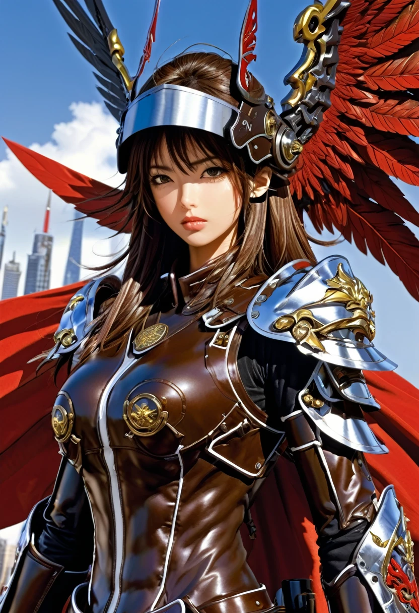 Masamune Shirow, Red Knight, Archangel of Unity,Drew Brophy , Highly detailed, Black and Brown scheme