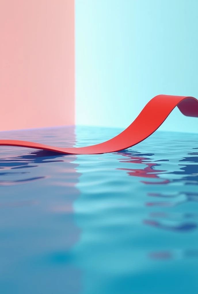 A beautiful girl falling, drowning under the sea (side view),with a smile,a pool of blood