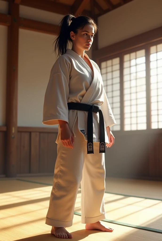 Realistic busty woman,Karateka,hokuto shinken,ultimate form,
