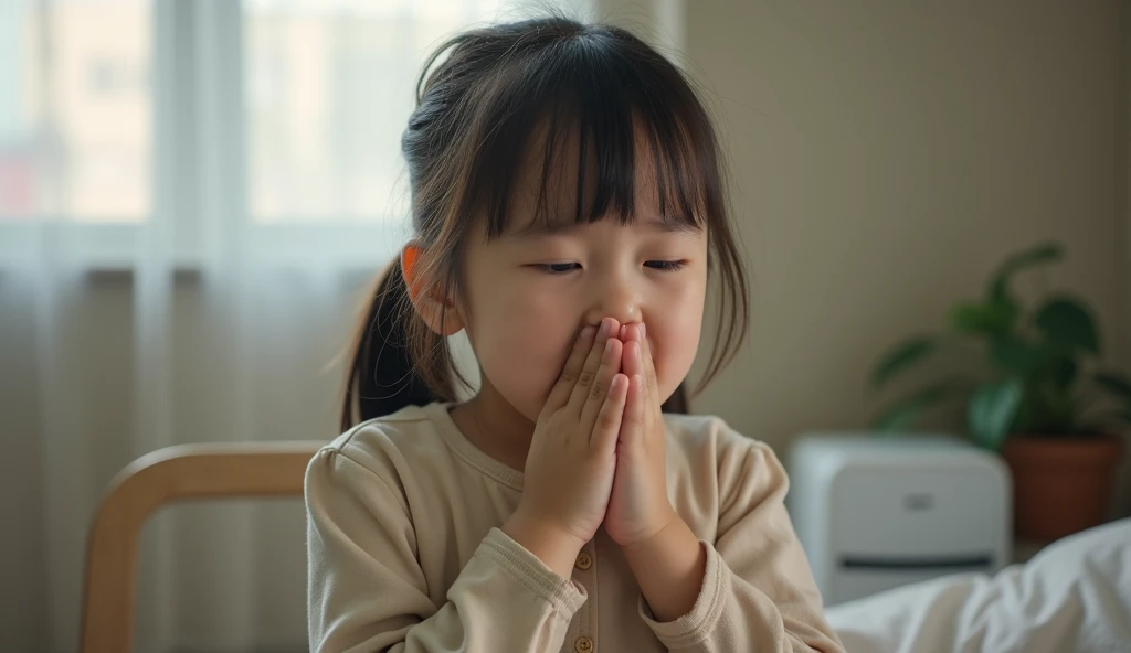 Girl praying to the universe　Young face　A room littered with tanzaku　mysterious　Fantasy