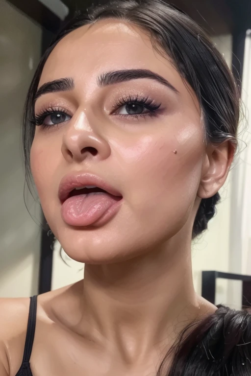 Ariana Grande, face cum facial, insta bimbo, full body view