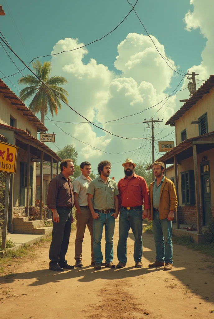 Several men are together in a garage with beer, belos arredores, Banda Eloy, album photo, festival, Os Carpinteiros, Rocha, Wining, especial, photo taken at night, Engole, a partir da esquerda, foto de grupo, Vinheta pesada!, Directed by: Ric Estrada, Directed by: Robert Combas, olhando parcialmente para a esquerda, !!Beautiful!!
