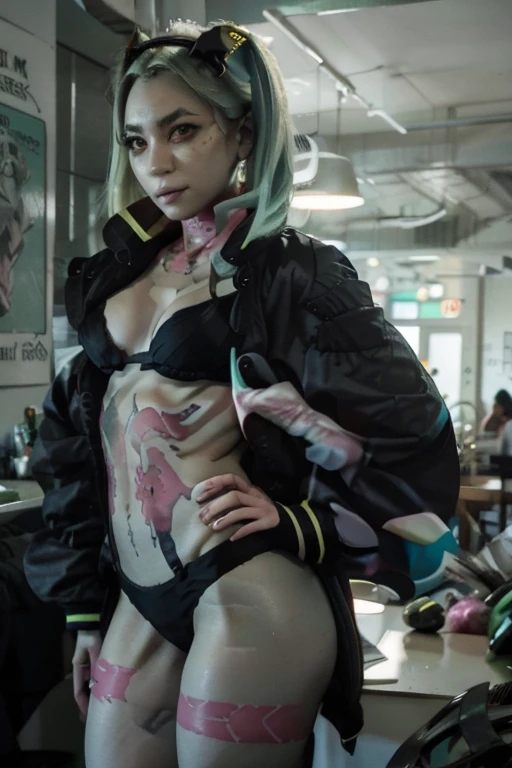 AME GIRL, SAME FACE, GREEN HAIR, BLOWJOB