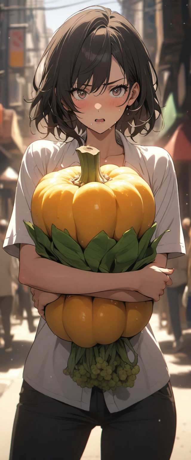 the fruits,peaches, closeup cleavage, zoomed in shots, kanon, macro photograph,