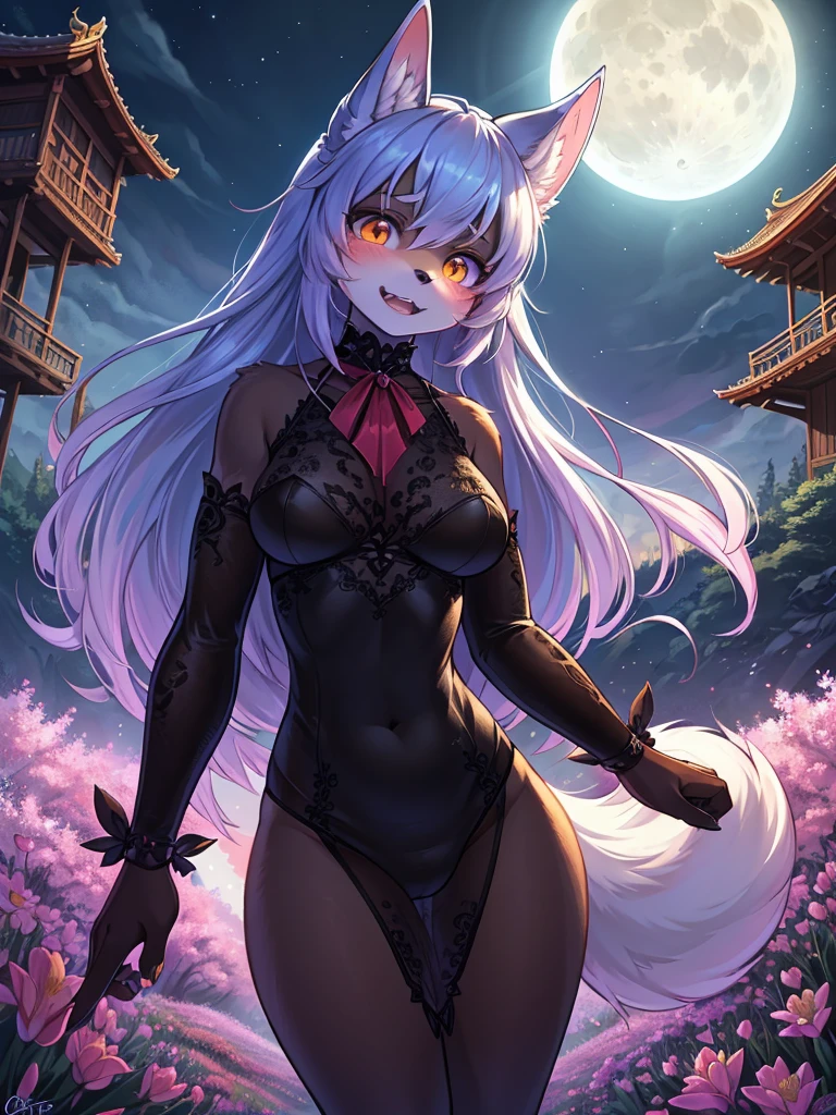 (8k, highest quality, ultra-high detail), (4k, masterpiece), volumetric lighting, ambient lighting, bloom, haunted garden, being watched, ((cute, short stack, shortstack, young, gothic bunny girl)), (lavender skin, tiny waist, slim waist, medium breasts), posing for camera, (uploaded to e621, by doxy, by krokobyaka, by chromapan, by teranen, by zaush, by tsampikos, by slugbox, by iskra, by xylas),