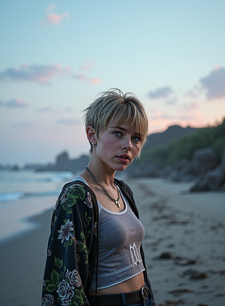 A stunning, intricate full color portrait , 12 year old girl, wearing nothing, epic character composition, alessio albi, nina masic, sharp focus, natural lighting, subsurface dispersion, f2, 35mm,