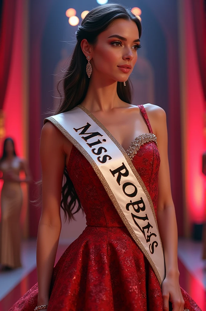 araffe woman in red dress standing next to a busturine, statue of the perfect woman, statue of a perfect woman, wax figure, portrait emily ratajkowski, alone gorgeous latin woman, elegant fashion model, portrait of modern darna, gorgeous woman, very beautiful woman, beautiful woman, gorgeous beautiful woman, bust with a long beautiful neck